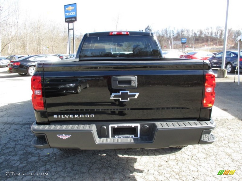 2015 Silverado 1500 WT Crew Cab 4x4 Black Out Edition - Black / Dark Ash/Jet Black photo #5