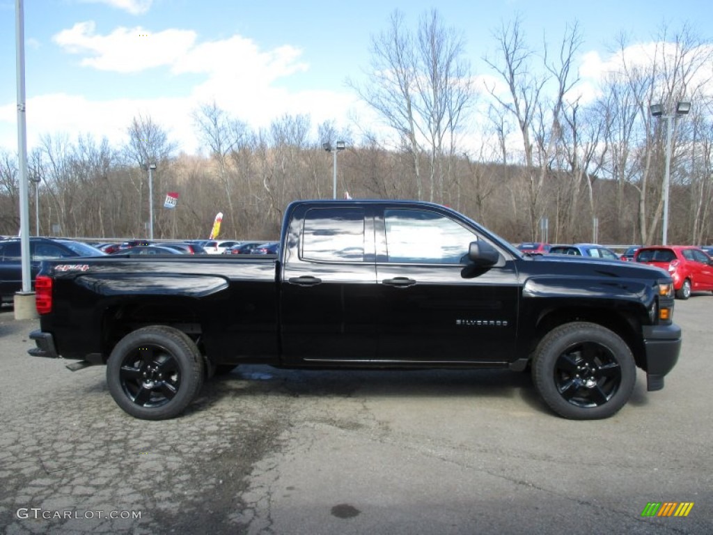 Black 2015 Chevrolet Silverado 1500 WT Crew Cab 4x4 Black Out Edition Exterior Photo #102281888