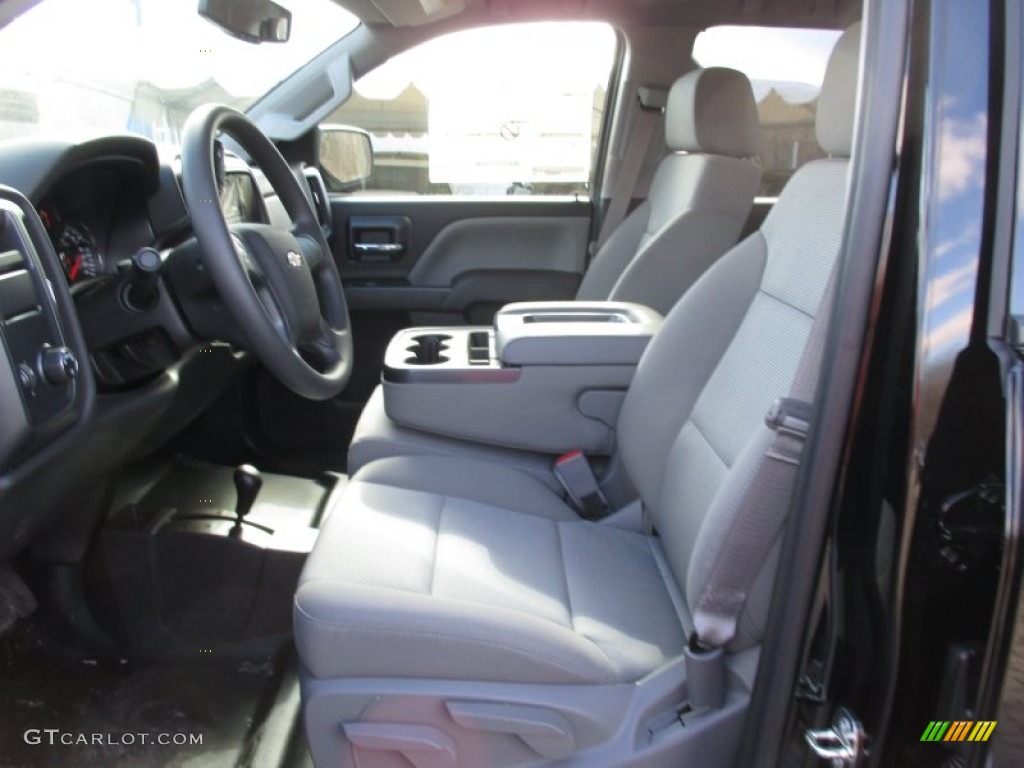 2015 Chevrolet Silverado 1500 WT Crew Cab 4x4 Black Out Edition Front Seat Photo #102281990