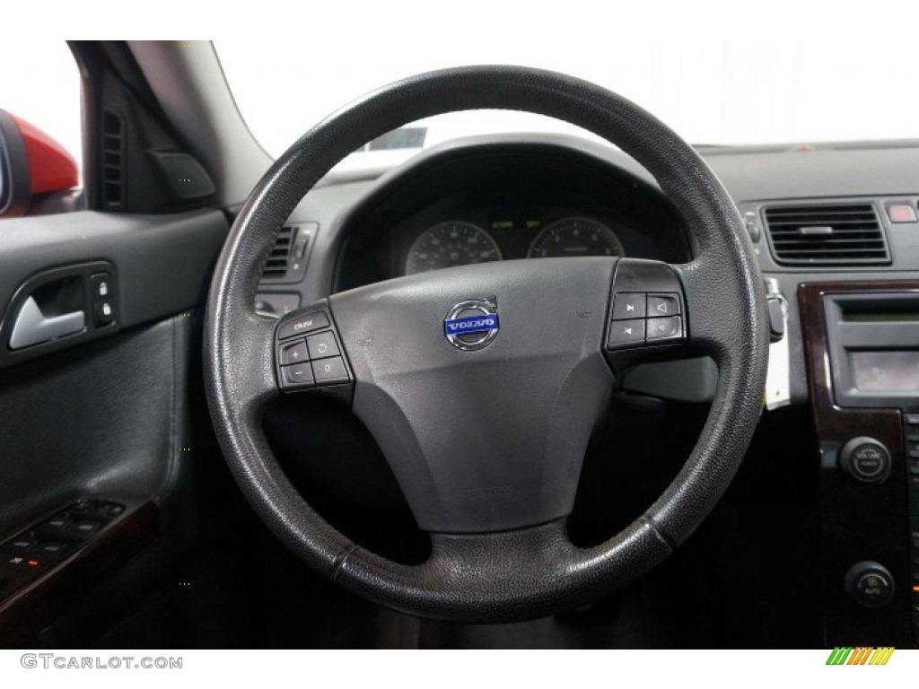 2005 Volvo S40 2.4i Off Black Steering Wheel Photo #102285791