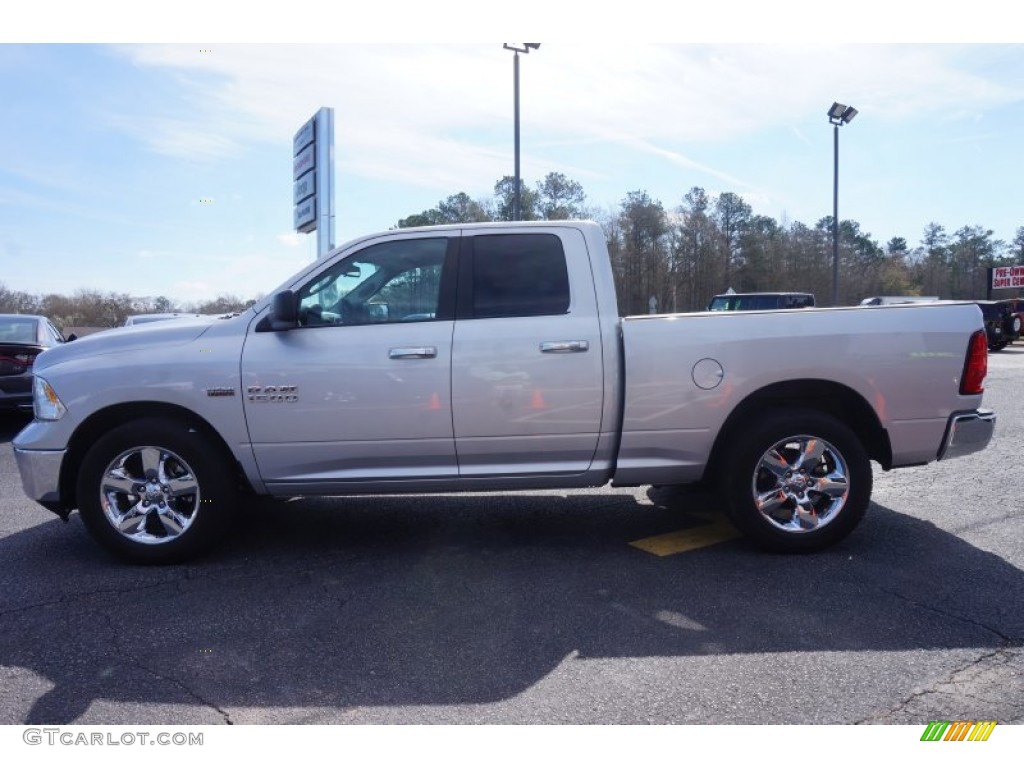 2014 1500 Big Horn Quad Cab - Bright Silver Metallic / Black/Diesel Gray photo #4