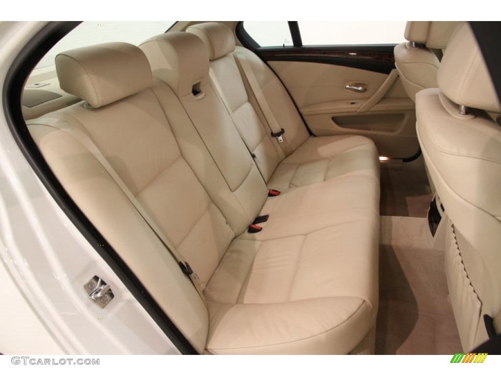 Cream Beige Dakota Leather Interior 2009 BMW 5 Series 528xi Sedan Photo #102300684