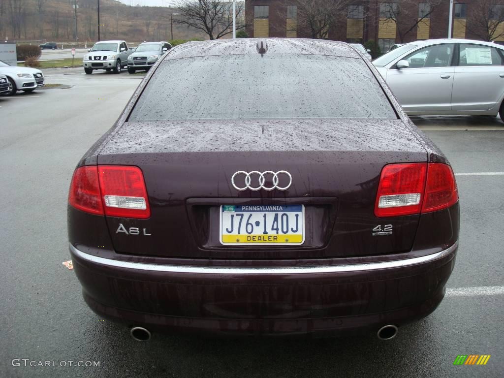 2004 A8 L 4.2 quattro - Burgundy Red Pearl Effect / Beige photo #3