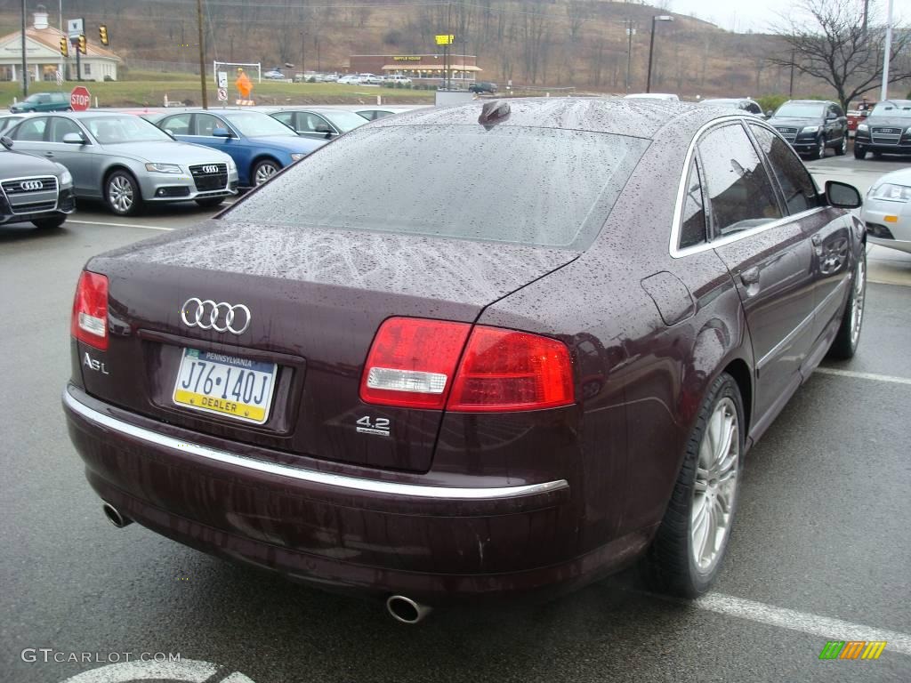 2004 A8 L 4.2 quattro - Burgundy Red Pearl Effect / Beige photo #4