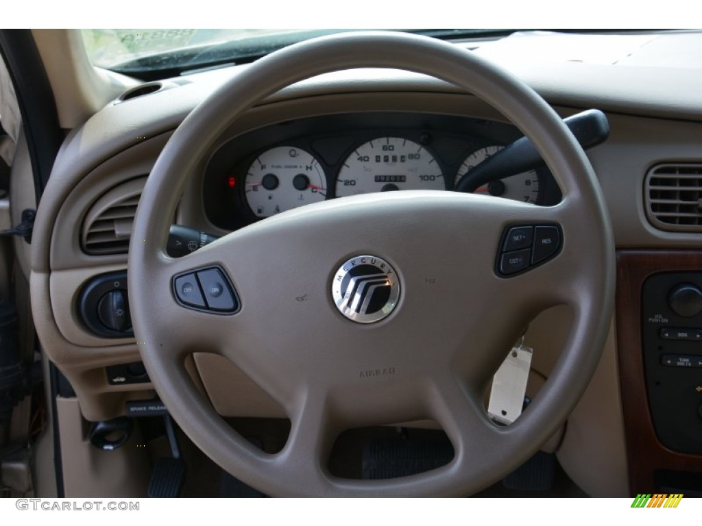 2003 Mercury Sable GS Sedan Medium Parchment Steering Wheel Photo #102300935