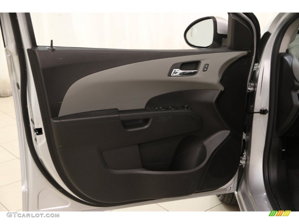 2014 Chevrolet Sonic LT Sedan Jet Black/Dark Titanium Door Panel Photo #102302633