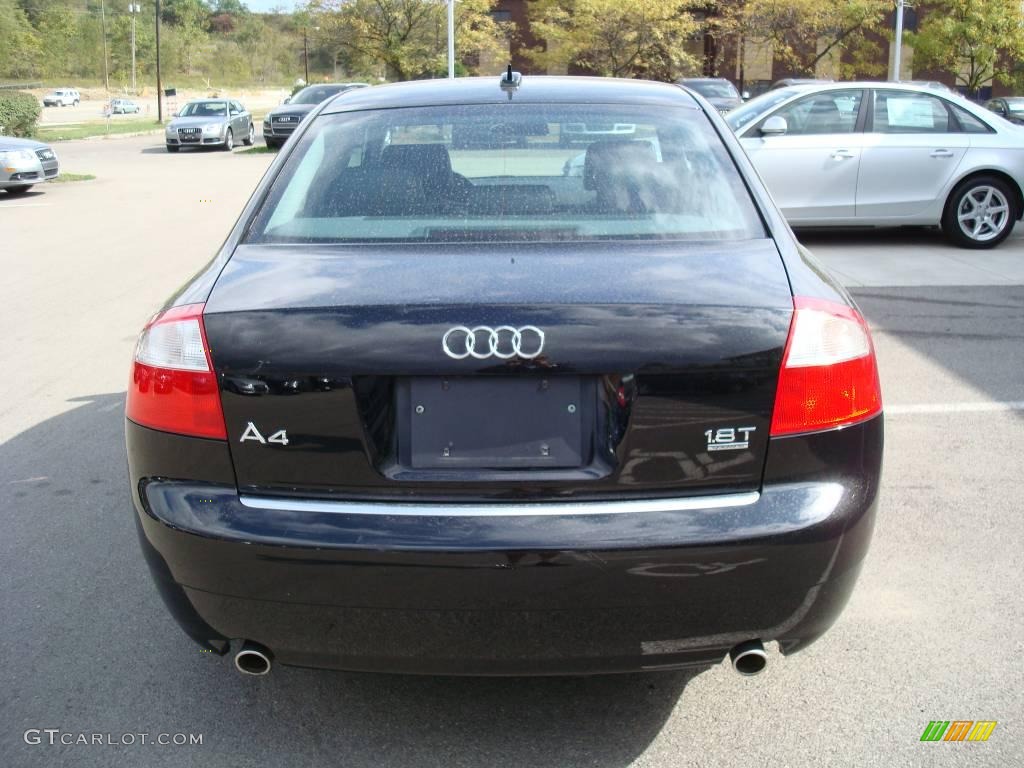 2005 A4 1.8T quattro Sedan - Brilliant Black / Ebony photo #3