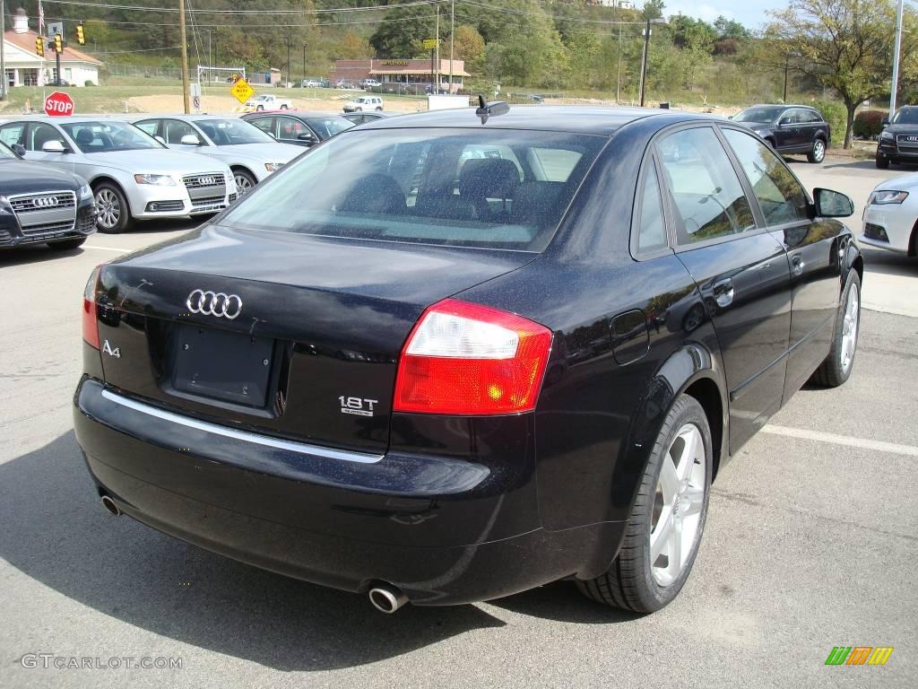 2005 A4 1.8T quattro Sedan - Brilliant Black / Ebony photo #4