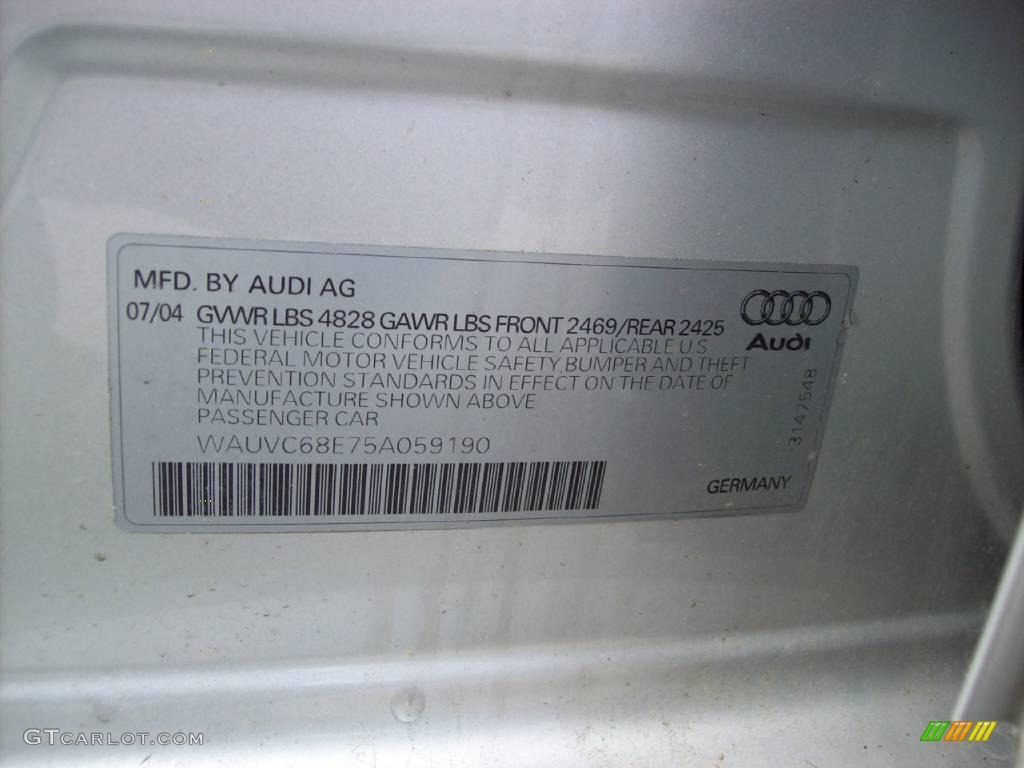 2005 A4 1.8T quattro Avant - Light Silver Metallic / Ebony photo #20