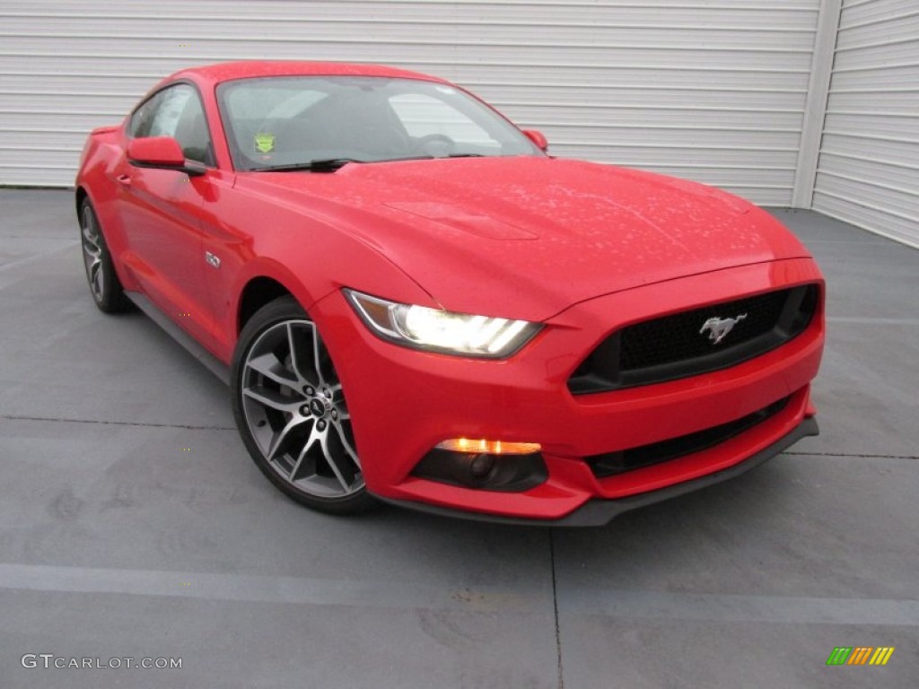 Race Red 2015 Ford Mustang GT Premium Coupe Exterior Photo #102309293