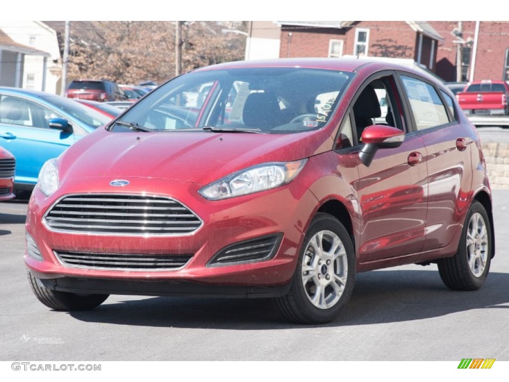 2015 Fiesta SE Hatchback - Ruby Red Metallic / Charcoal Black photo #1