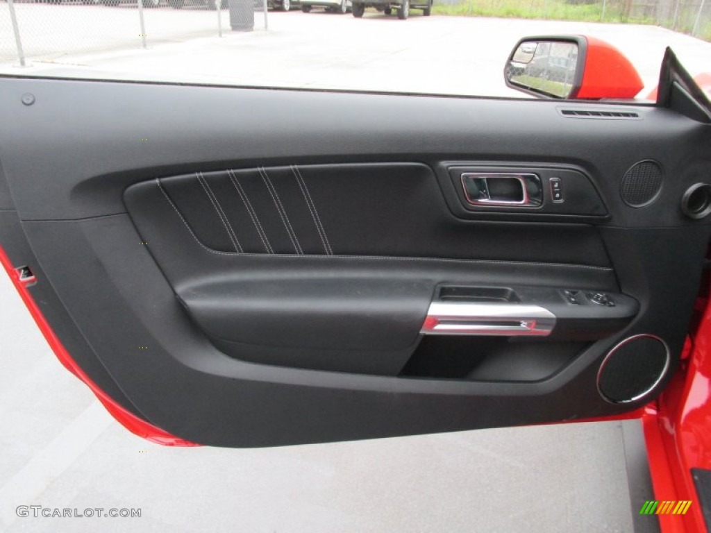 2015 Ford Mustang GT Premium Coupe Ebony Door Panel Photo #102309775