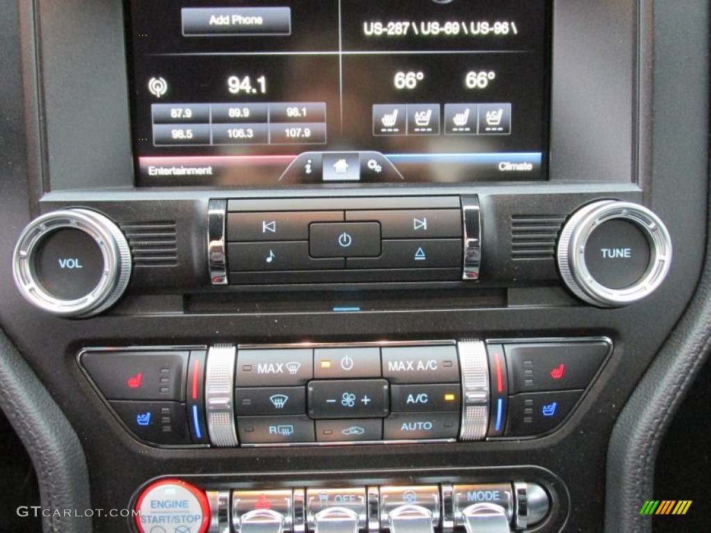 2015 Ford Mustang GT Premium Coupe Controls Photo #102309940