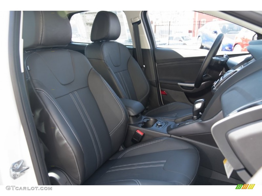 2014 Focus Titanium Hatchback - White Platinum / Charcoal Black photo #6