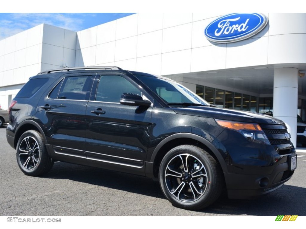 2015 Explorer Sport 4WD - Tuxedo Black / Sport Charcoal Black photo #1