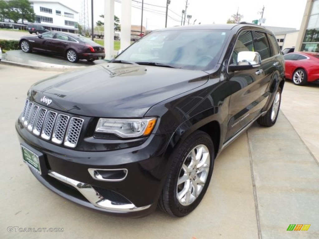 2014 Grand Cherokee Summit - Brilliant Black Crystal Pearl / Summit Grand Canyon Jeep Brown Natura Leather photo #7