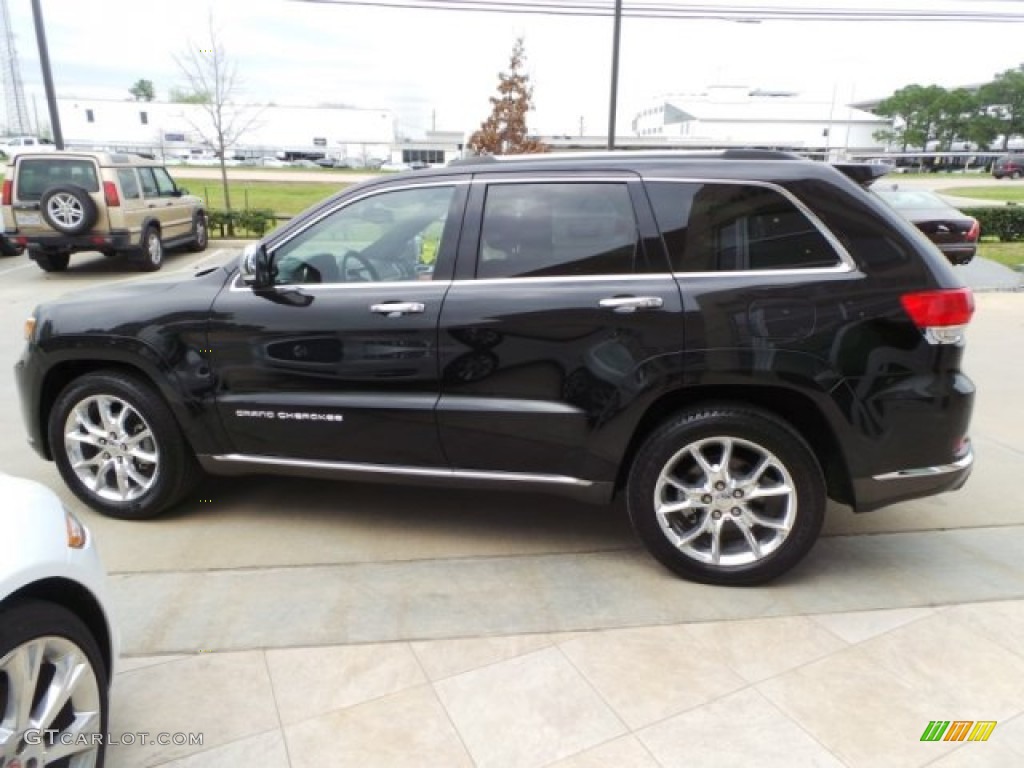 2014 Grand Cherokee Summit - Brilliant Black Crystal Pearl / Summit Grand Canyon Jeep Brown Natura Leather photo #8