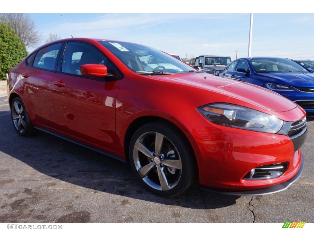 2015 Dart GT - Redline Red 2 Coat Pearl / Black/Ruby Red Accent Stitching photo #4