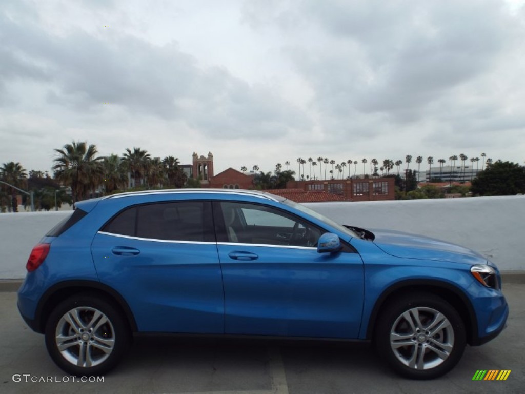 2015 GLA 250 4Matic - South Seas Blue Metallic / Beige photo #3