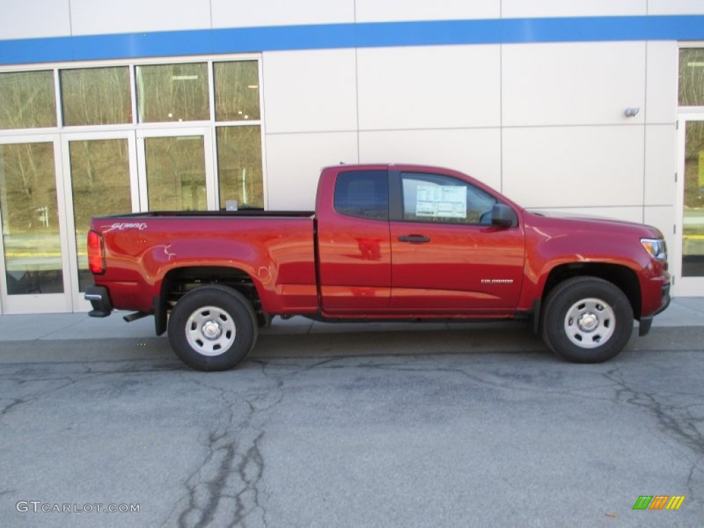 Red Rock Metallic 2015 Chevrolet Colorado WT Extended Cab 4WD Exterior Photo #102328966