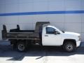  2015 Silverado 3500HD WT Regular Cab Dump Truck Summit White