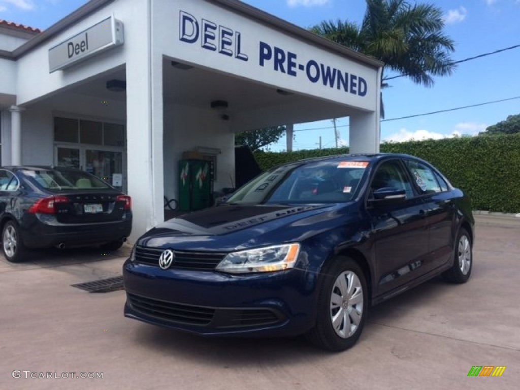 2014 Jetta SE Sedan - Tempest Blue Metallic / Titan Black photo #1