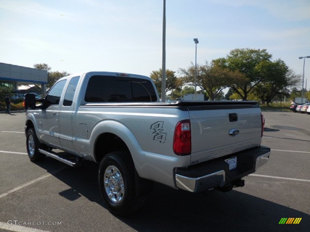 2014 F350 Super Duty Lariat SuperCab 4x4 - Ingot Silver Metallic / Black photo #3