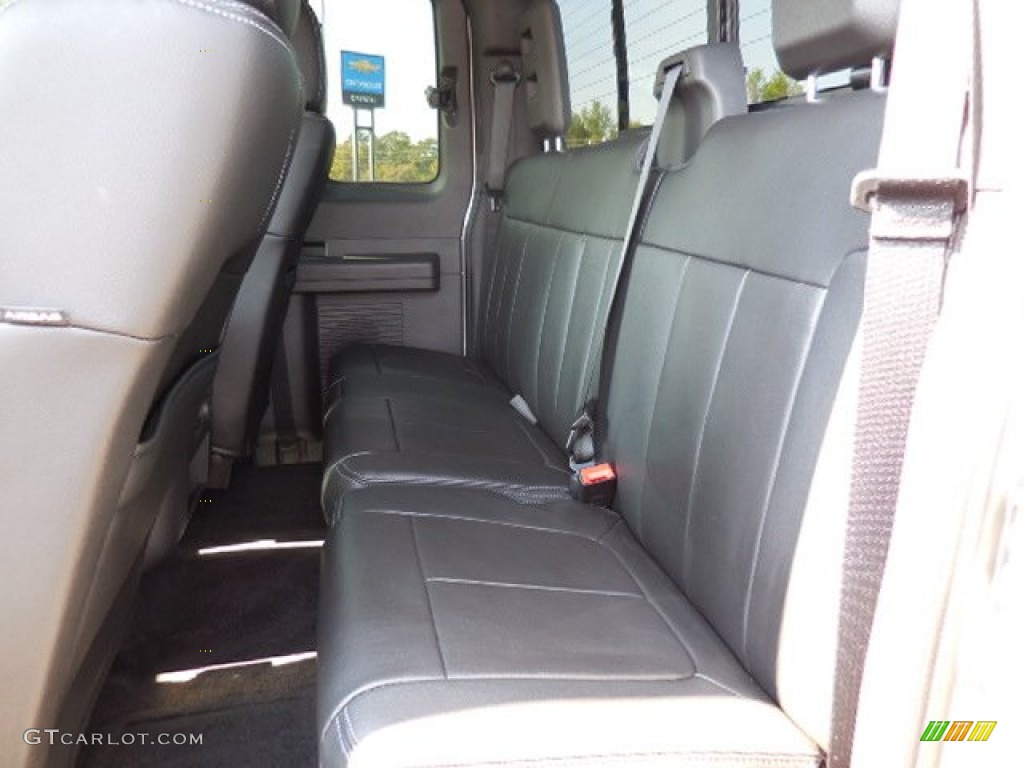 2014 F350 Super Duty Lariat SuperCab 4x4 - Ingot Silver Metallic / Black photo #5