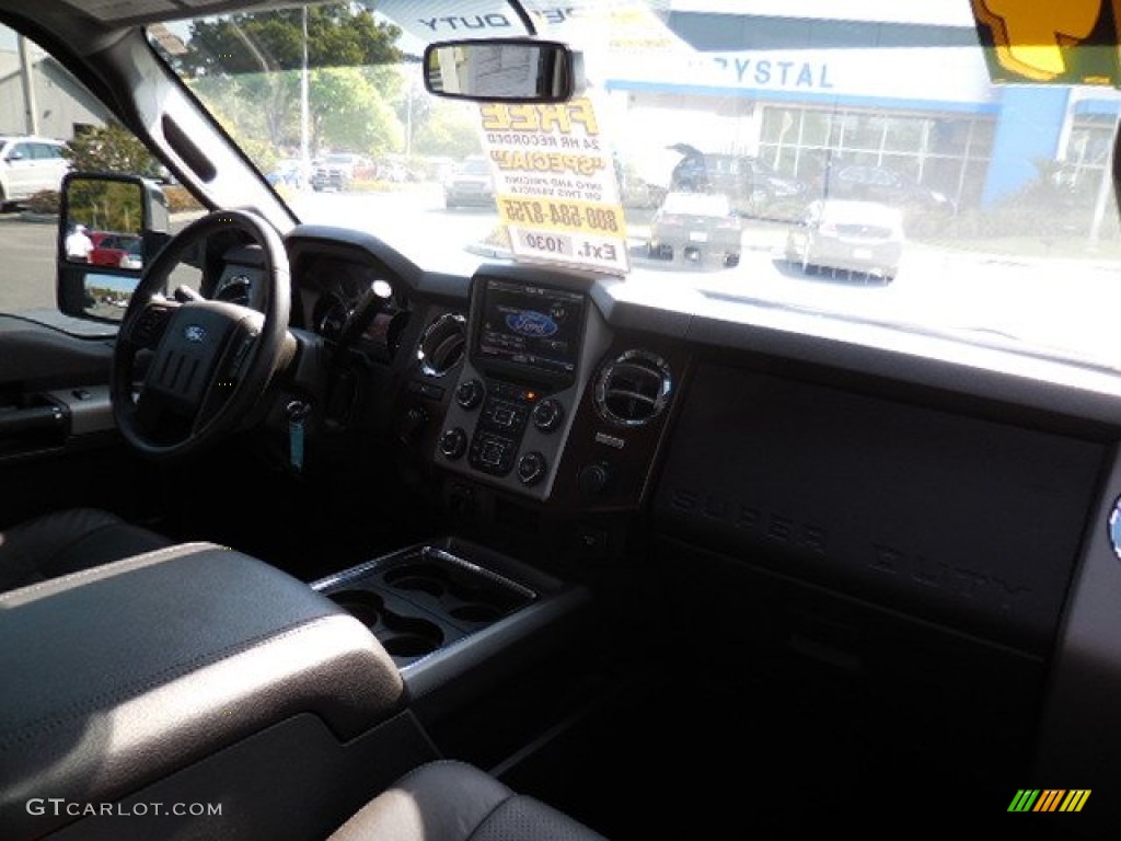 2014 F350 Super Duty Lariat SuperCab 4x4 - Ingot Silver Metallic / Black photo #11