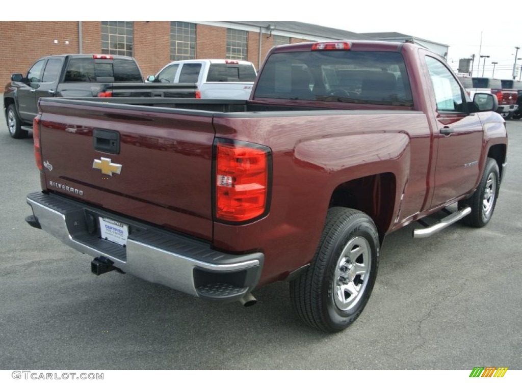 2014 Silverado 1500 WT Regular Cab - Deep Ruby Metallic / Jet Black/Dark Ash photo #5