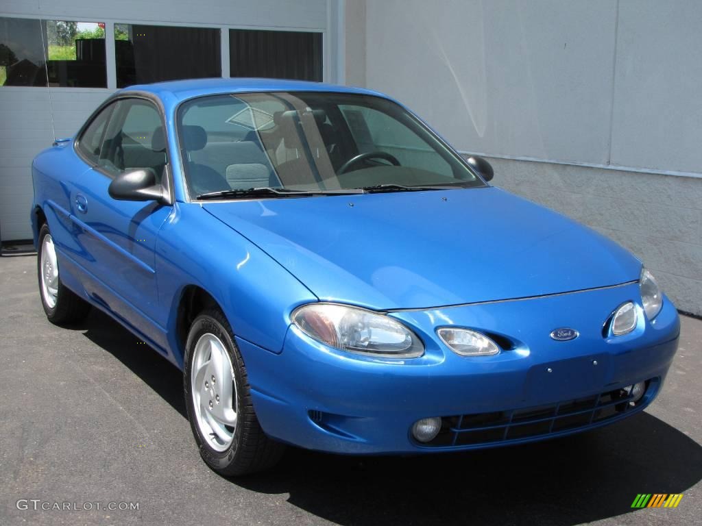 2002 Escort ZX2 Coupe - Bright Atlantic Blue Metallic / Dark Gray photo #1