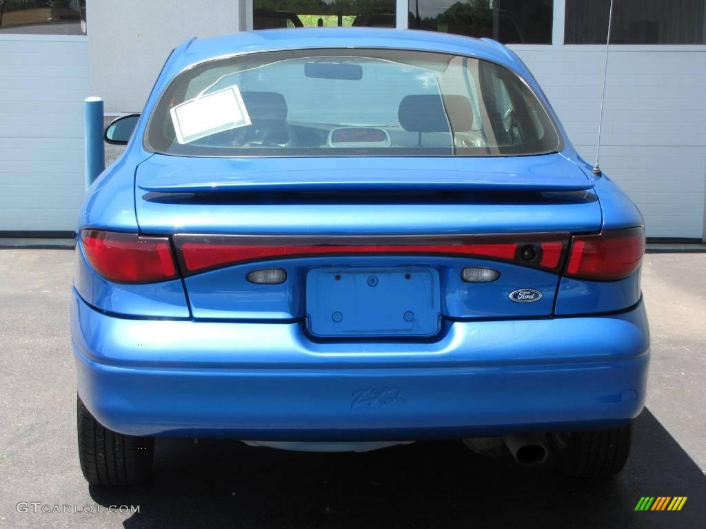 2002 Escort ZX2 Coupe - Bright Atlantic Blue Metallic / Dark Gray photo #3