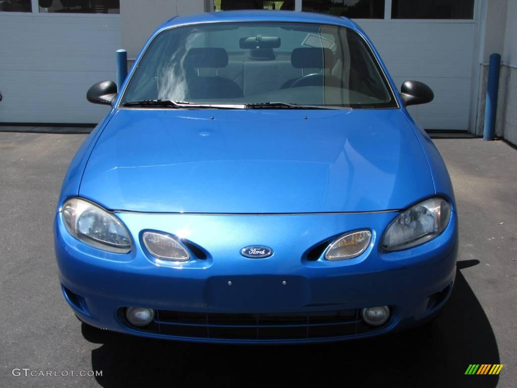 2002 Escort ZX2 Coupe - Bright Atlantic Blue Metallic / Dark Gray photo #5