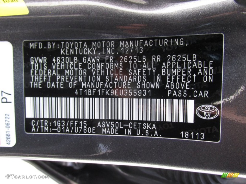 2014 Camry SE - Magnetic Gray Metallic / Black/Ash photo #43