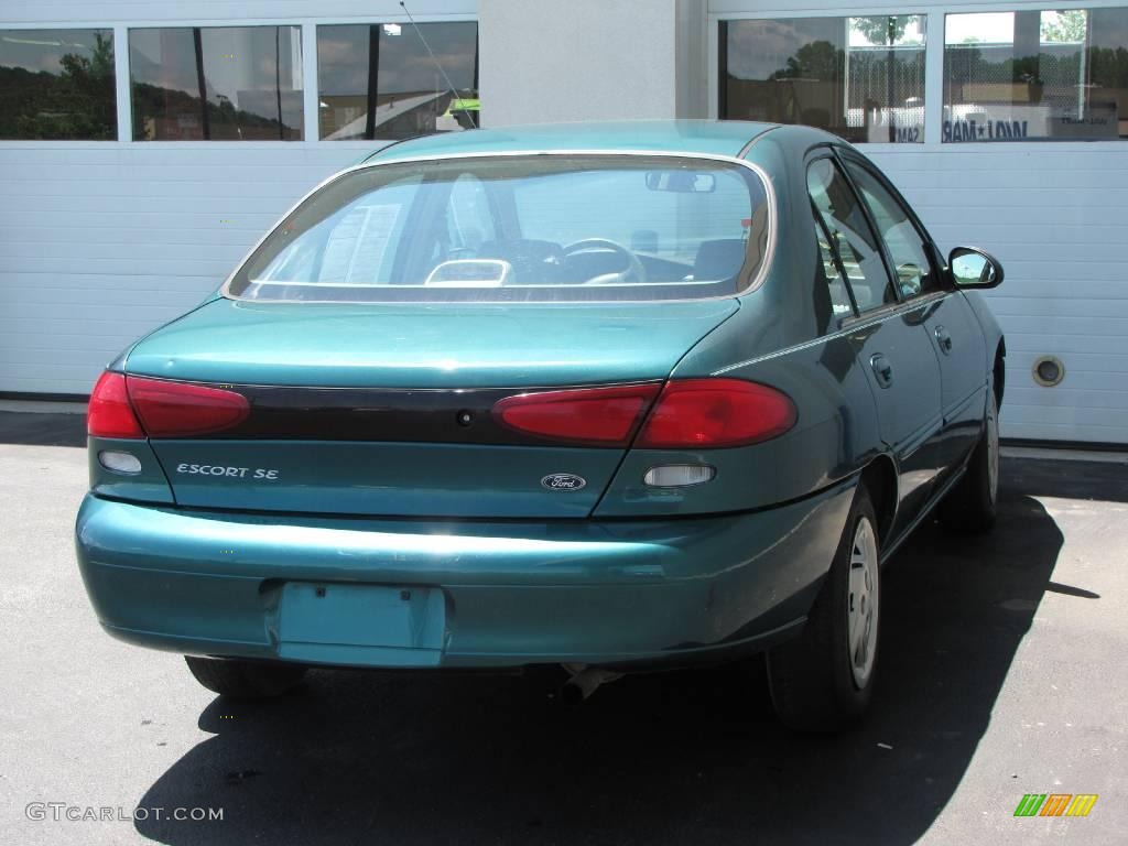 1998 Escort SE Sedan - Light Pine Green Metallic / Beige photo #3