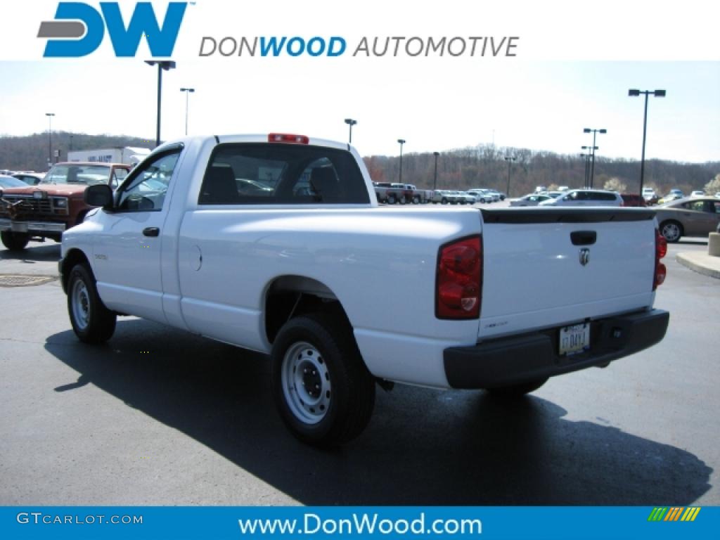 2008 Ram 1500 ST Regular Cab - Bright White / Medium Slate Gray photo #2