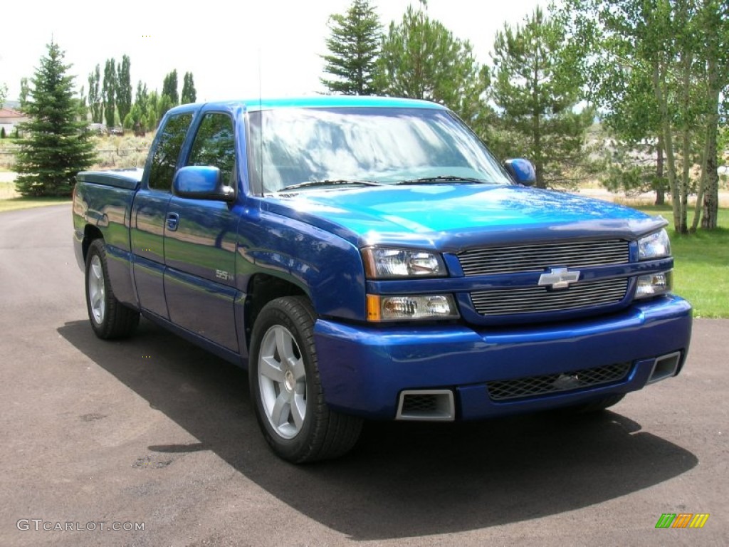 2003 Silverado 1500 SS Extended Cab AWD - Arrival Blue Metallic / Dark Charcoal photo #3