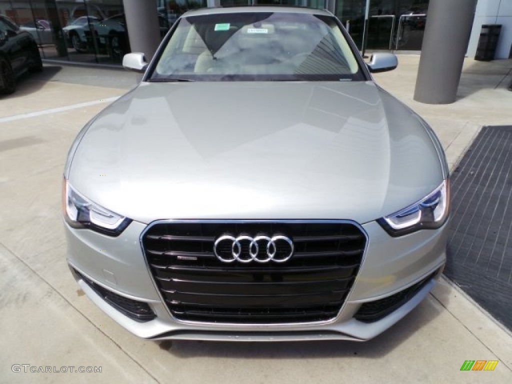 2015 A5 Premium Plus quattro Coupe - Cuvee Silver Metallic / Velvet Beige photo #2