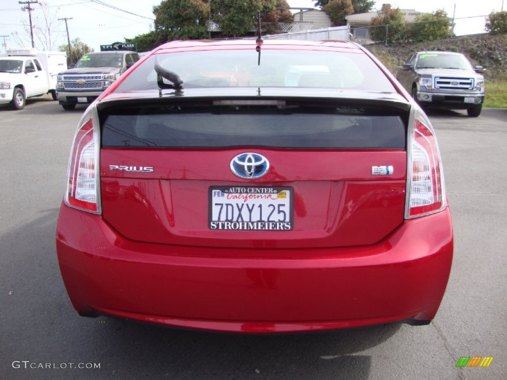 2014 Prius Two Hybrid - Barcelona Red Metallic / Bisque photo #6
