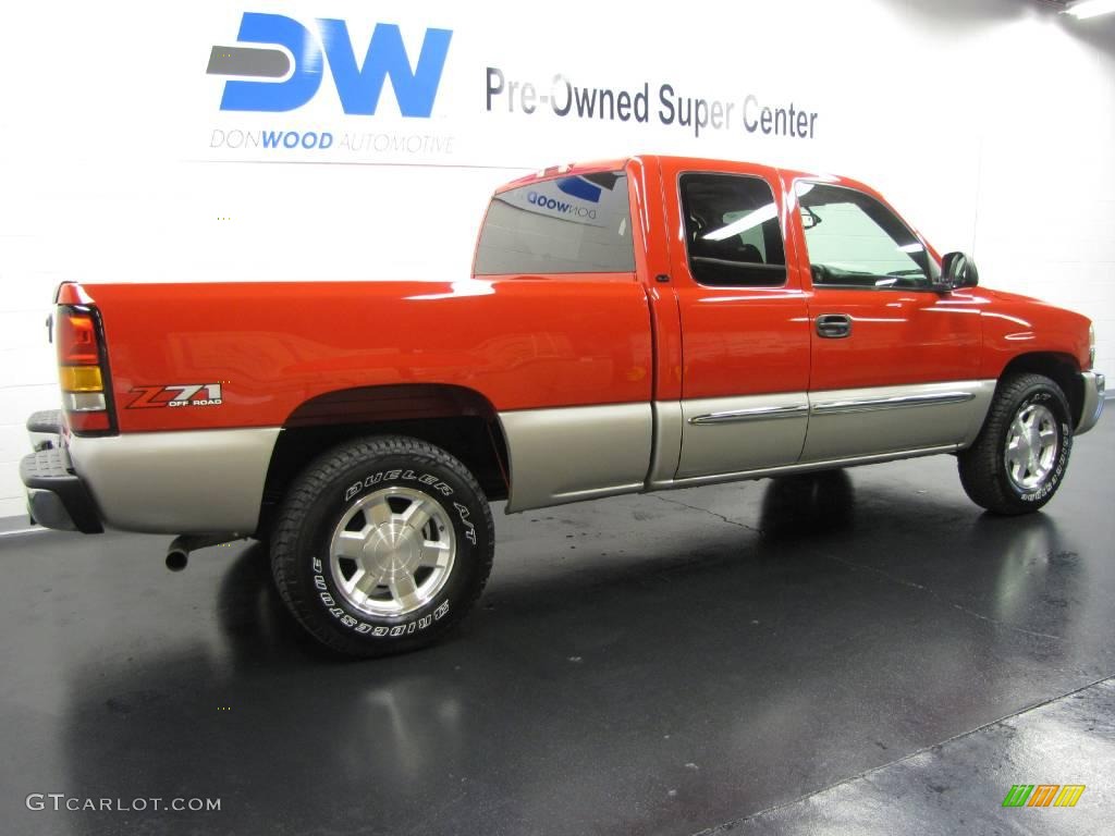 2006 Sierra 1500 Z71 Extended Cab 4x4 - Fire Red / Dark Pewter photo #3