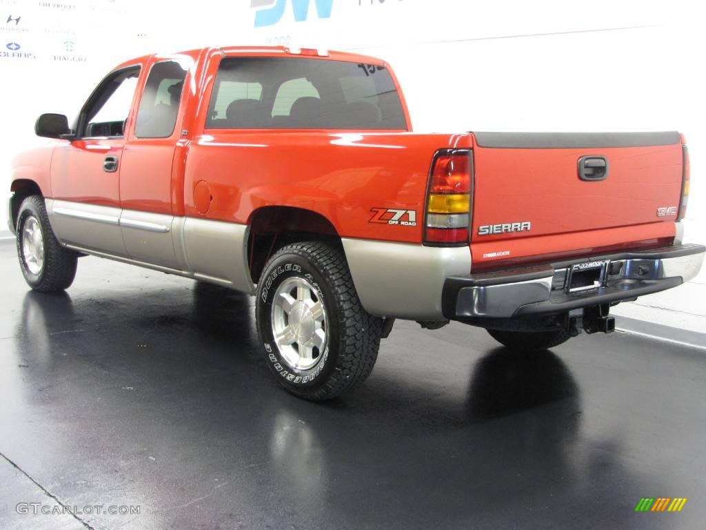2006 Sierra 1500 Z71 Extended Cab 4x4 - Fire Red / Dark Pewter photo #4
