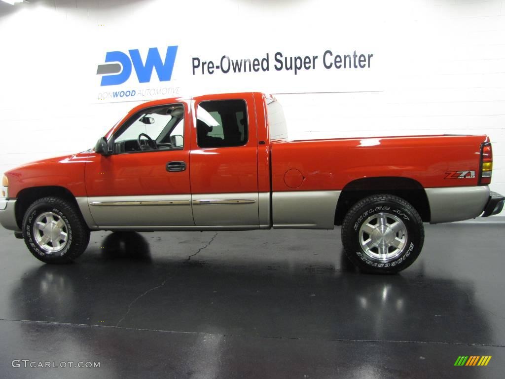2006 Sierra 1500 Z71 Extended Cab 4x4 - Fire Red / Dark Pewter photo #6