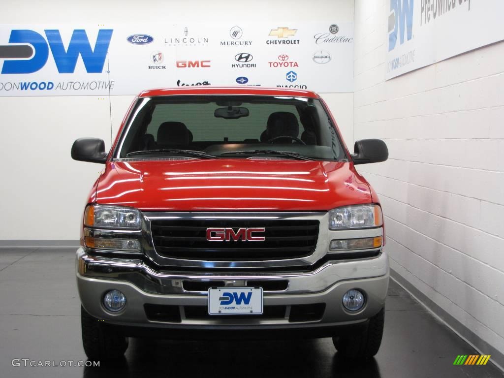 2006 Sierra 1500 Z71 Extended Cab 4x4 - Fire Red / Dark Pewter photo #7