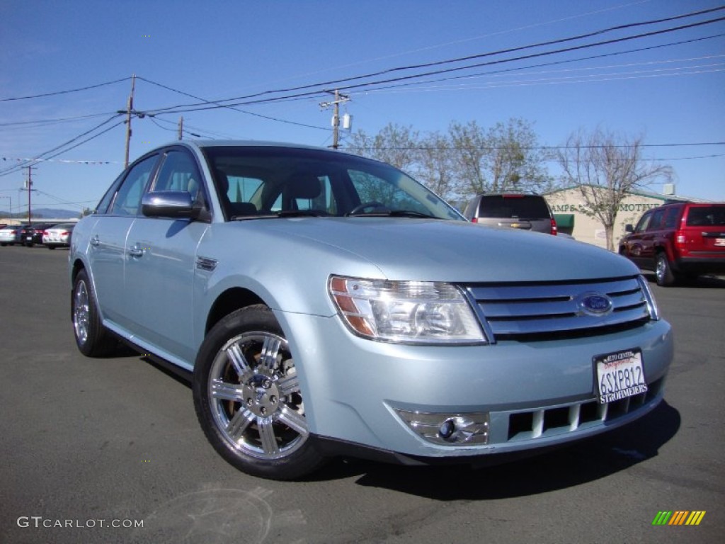 2009 Taurus Limited - Light Ice Blue Metallic / Camel photo #1