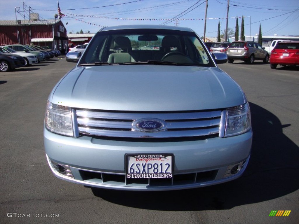 2009 Taurus Limited - Light Ice Blue Metallic / Camel photo #2