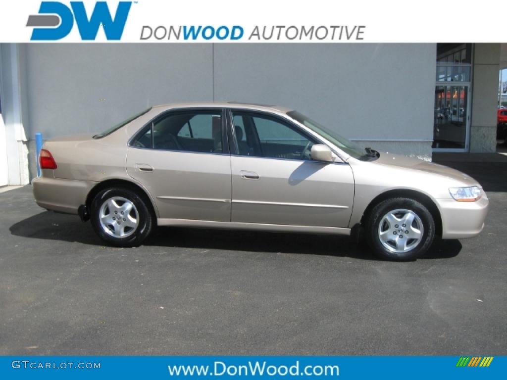 2000 Accord EX V6 Sedan - Naples Gold Metallic / Ivory photo #3