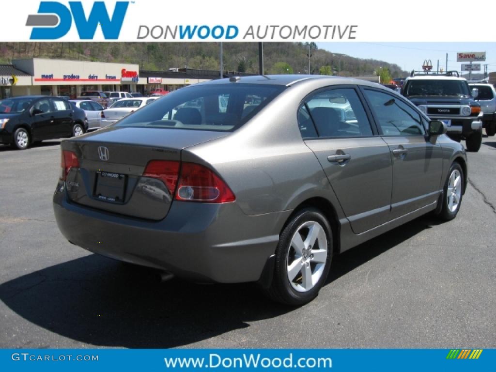2007 Civic EX Sedan - Galaxy Gray Metallic / Gray photo #3