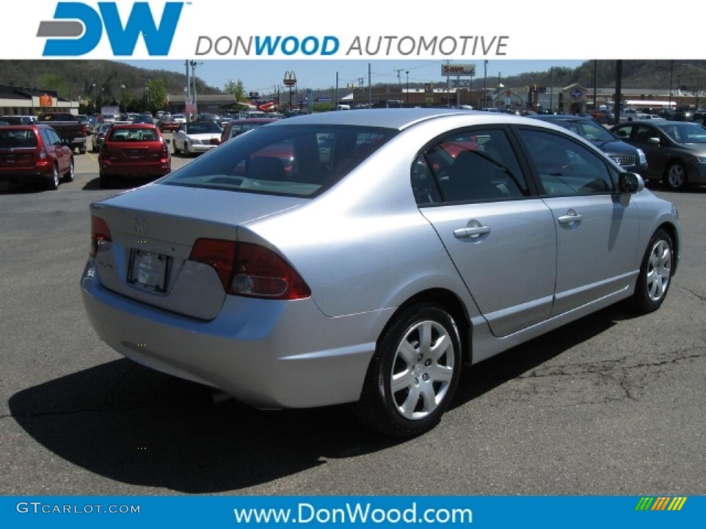 2007 Civic LX Sedan - Alabaster Silver Metallic / Gray photo #3