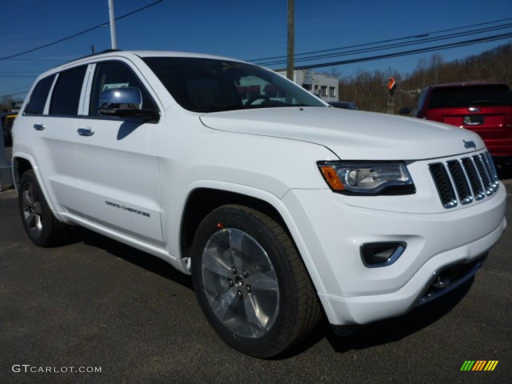 Bright White 2015 Jeep Grand Cherokee Overland 4x4 Exterior Photo #102350321