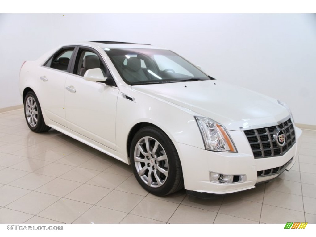 2012 CTS 4 3.0 AWD Sedan - White Diamond Tricoat / Light Titanium/Ebony photo #1